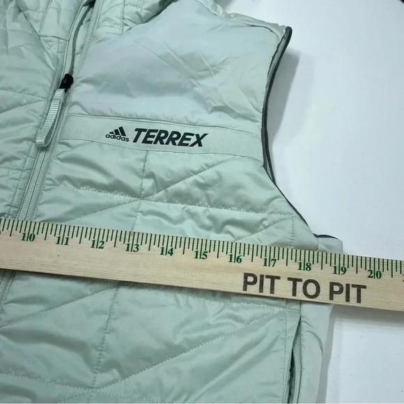 NWT Adidas Terrex womens S hoodie vest light green full zip jacket 3069 - Picture 7 of 9